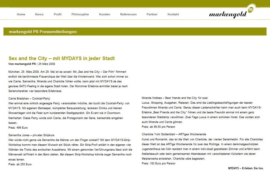 markengold · bericht – Archivbeleg